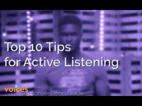 Voices in the Middle Conversation Guide - Top 10 Tips For Active Listening